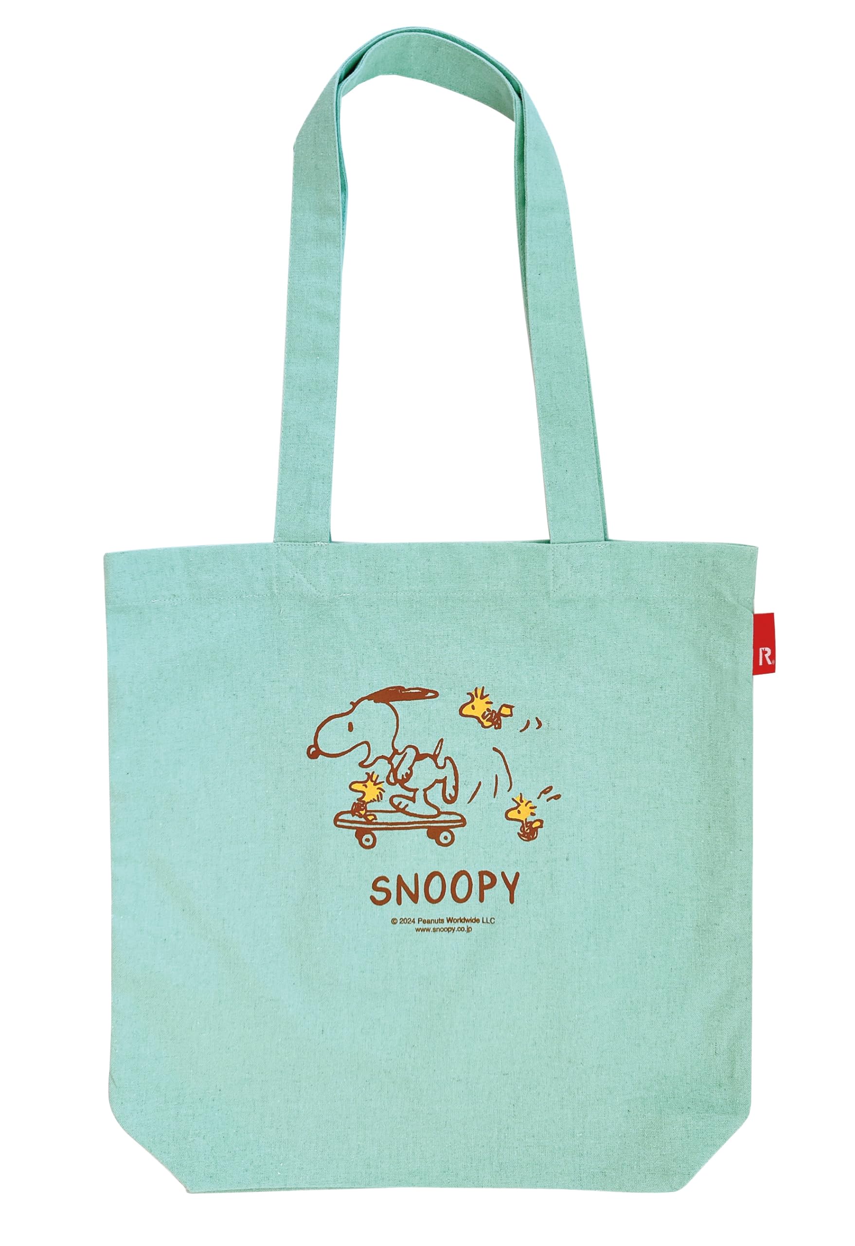 

8595 SNOOPY вертикальная сумка-тоут Tall IP TALL [Rootote] Peanuts-9A (03 Мята)