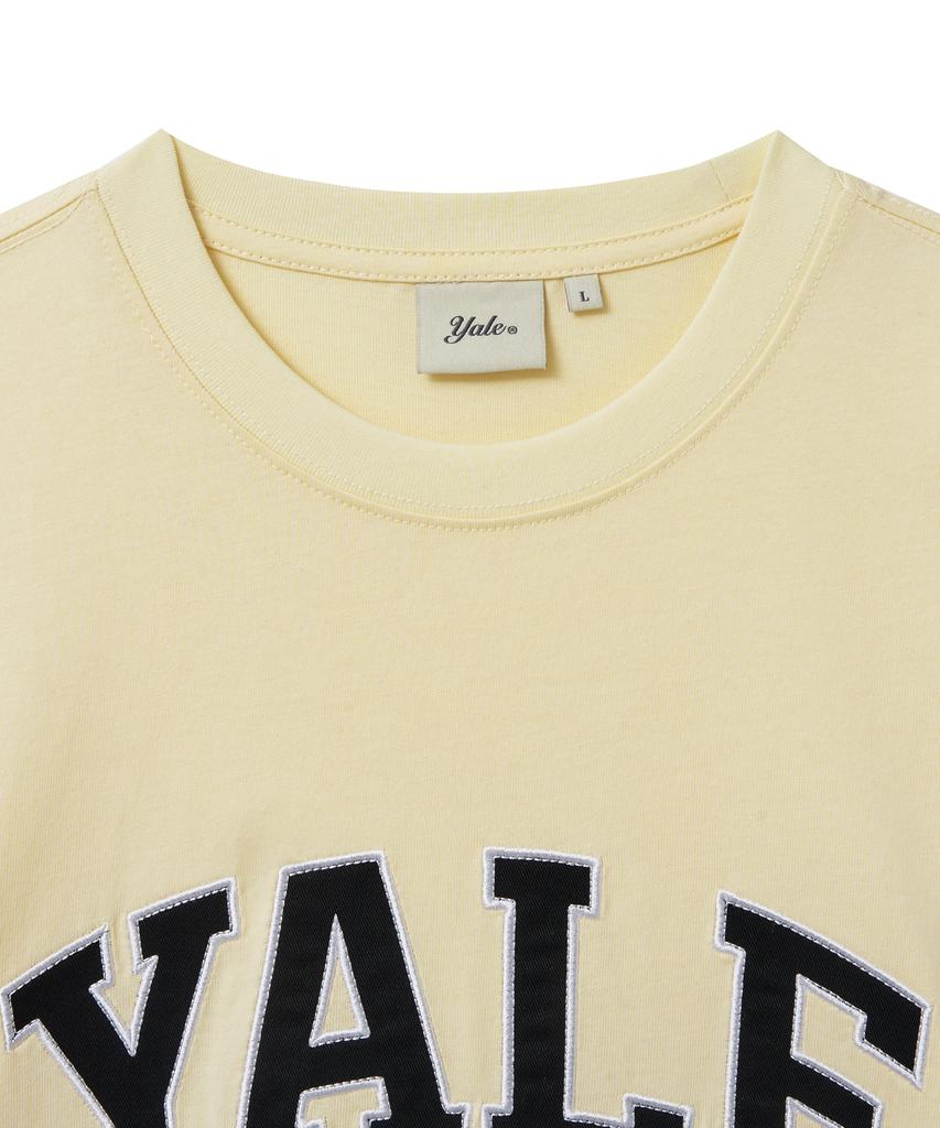 YALE Two-Tone Arch Short Sleeve T-Shirt_Yellow