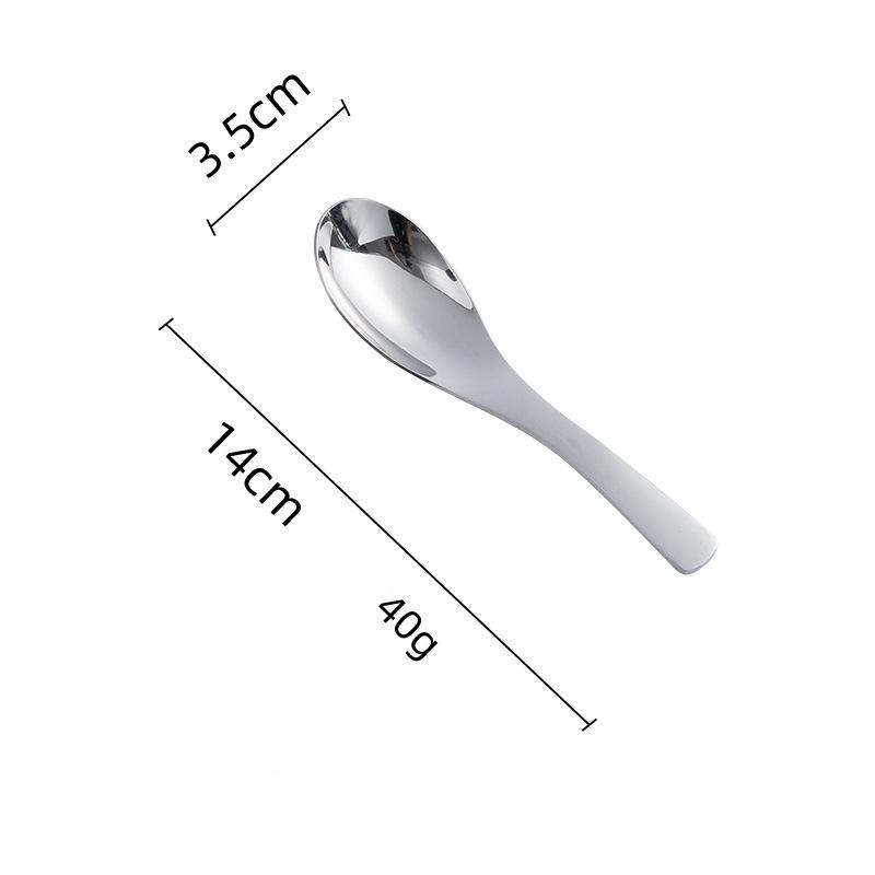 

HANYANG Ложка из нержавеющей стали, утолщенная ложка, детская рисовая ложка с длинной ручкой, посуда