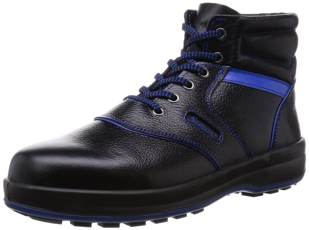 Safety short JIS slip SL22 BL 3E [Simon] shoes, shoes, compliant, safety, comfort, resistance, cushioning, black/blue, 26.5 cm,