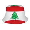Unisex Bucket Hats Lebanon Lebanese Flag Summer Beach Hatwear Packable Vacation Fishing FisherUnisex Cap Session Hat Dropshipping