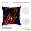 Cute StampIllustration Cushion Cover Anti-dustmite Pillowcase Invisible Zipper Silky Short Plush Sofa Cushion Cover