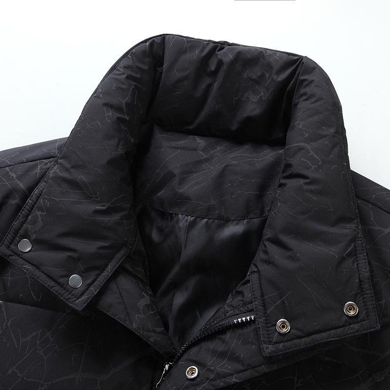 Down Jacket Men's Short Winter Hooded Coat Winter Thickened Warm Casual Men