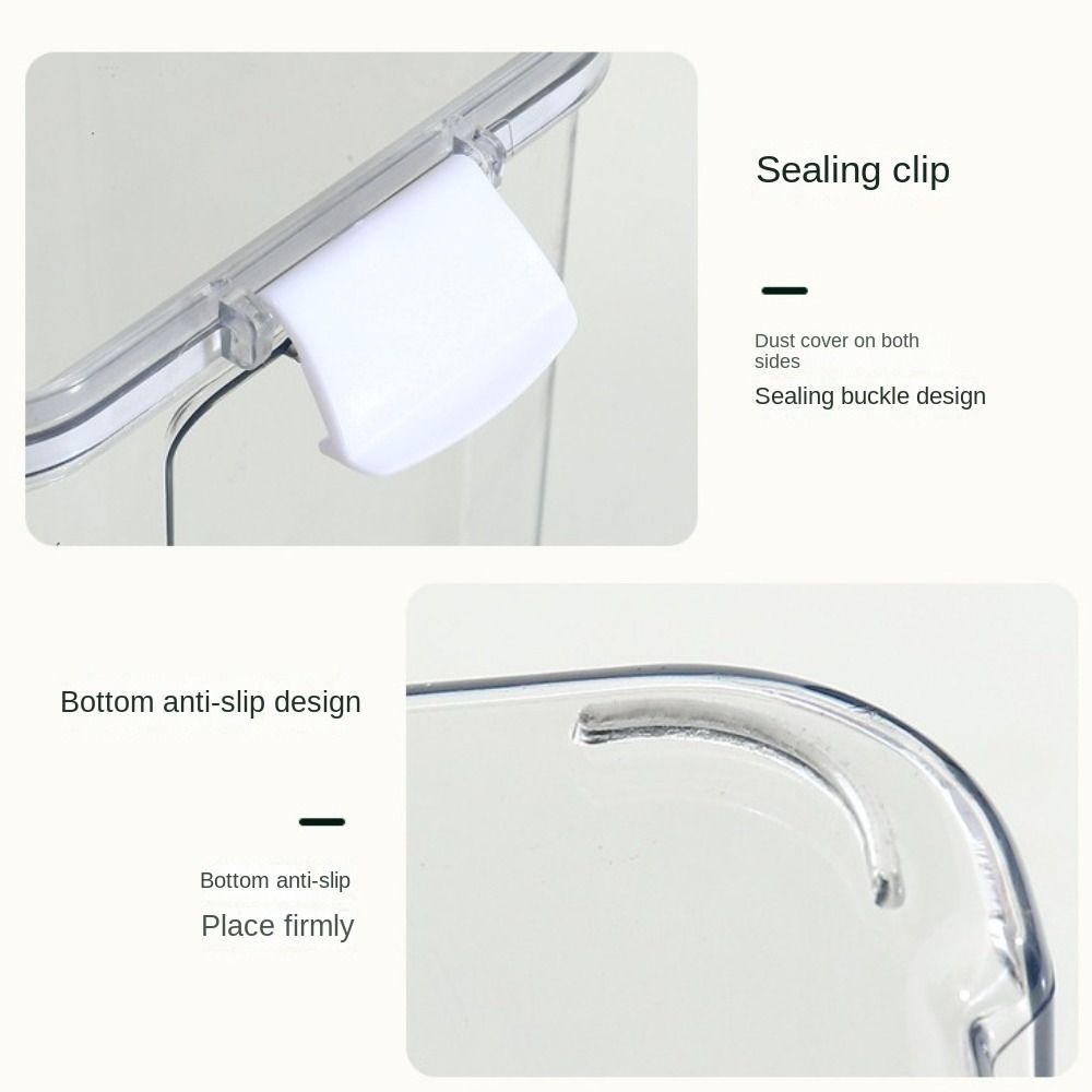 460/700/950/1300/1800ml Multiple Sizes Sealed Can PET and Silica Gel Kitchen Storage Supplies