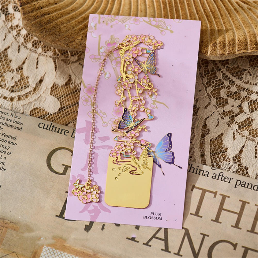 Oil Painting Style Vintage Famous Paintings Metal Bookmarks Tassel Pendant Book Lovers Collection Reading Marker Book Clip Gift
