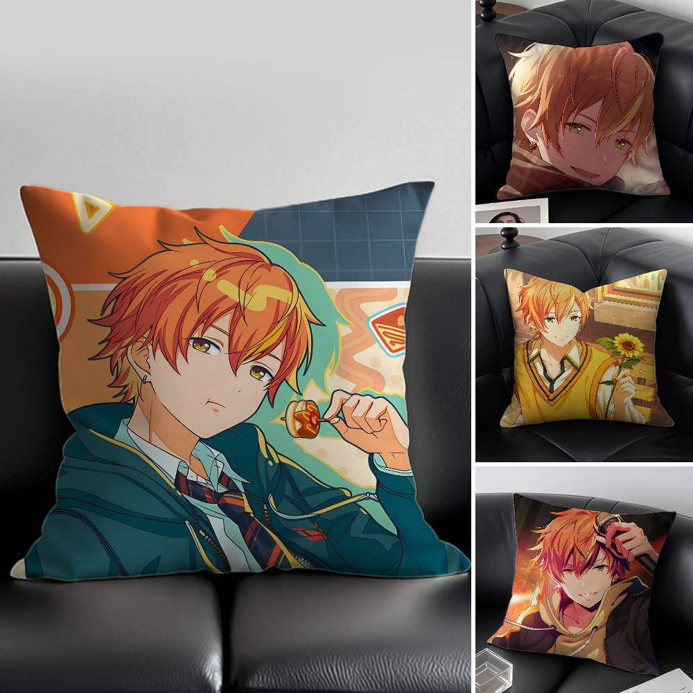 P-Project S-SEKAI Shinonome Akito Pillow Case Anti-dustmite Pillowcase Invisible Zipper Silky Short Plush Sofa Cushion Cover