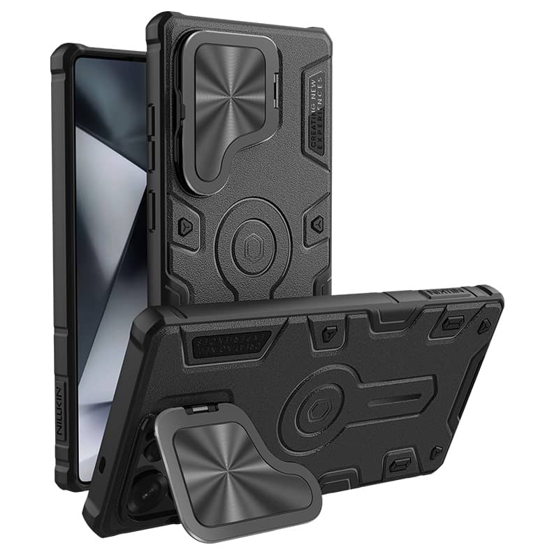 For Samsung Galaxy S25 Ultra Case NILLKIN CamShield Armor Prop Flip Lens Bracket Case with Kickstand for Samsung S25 Ultra Cover