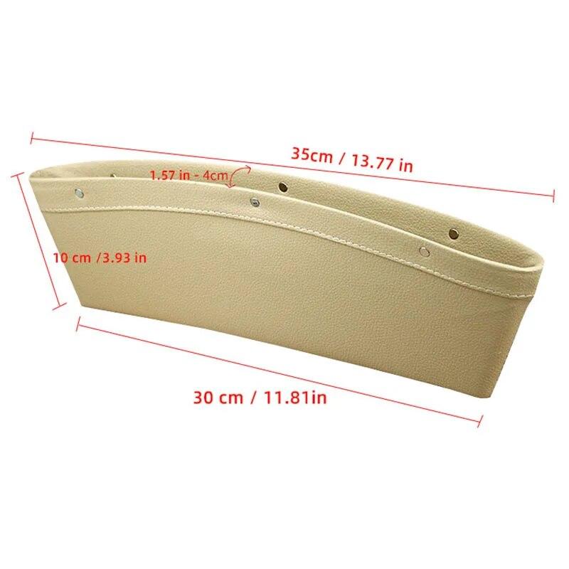 

1 шт., автомобильный органайзер с разрезом, искусственная кожа, автокресло, сумка для хранения с щелевой щелью, органайзер, карманный слот для хранения, подстаканник, автомобильные аксессуары бежевый