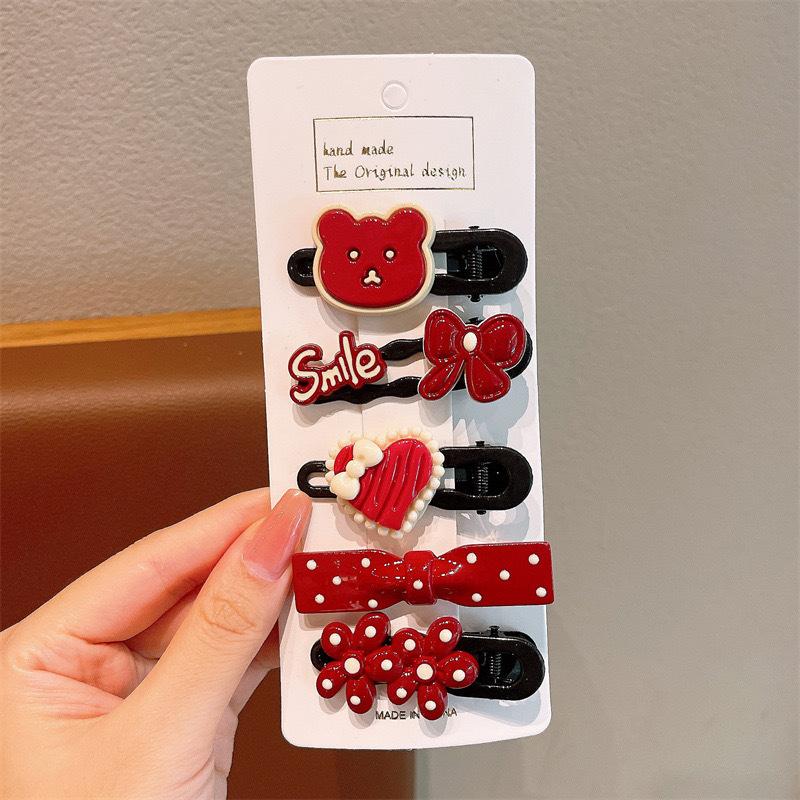 Children'S Hairpin Bag Cloth, Duck Bill Clip Cloth, Bow Root, Princess Hairpin, Cute Little Flower Girl Hair Accessories