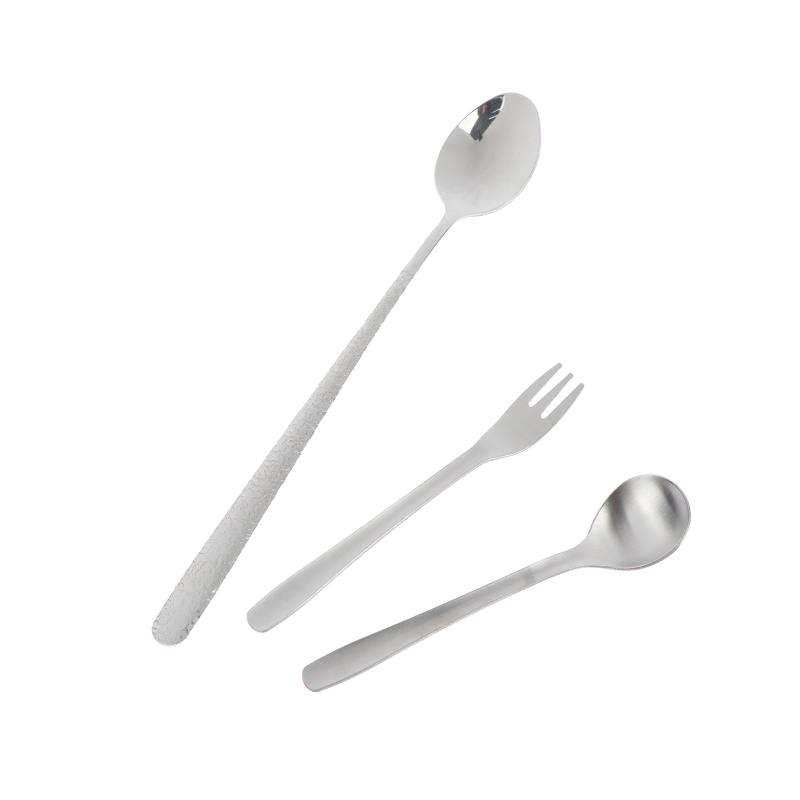 Outdoor Stainless Steel Fork Spoon Salad Spoon Cake Fruit Fork Western Fork Tableware For Home School And Restaurant