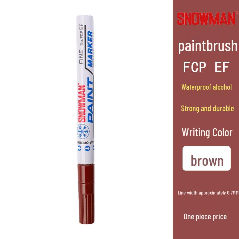 Snowman Fine Needle Tip Paint Marker - Black & White, Low Halogen, Eco-Friendly, EFWP-12