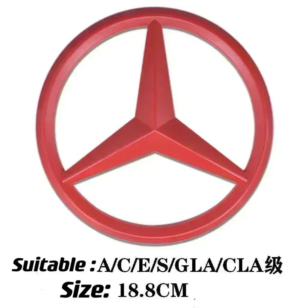 VRF2   1Pc ABS Car Front Grille Badge Decal Cover Emblem for Mercedes Benz W204 W205 W210 W211 W212 W213 C E Class GLA GLK ML GLC GLE