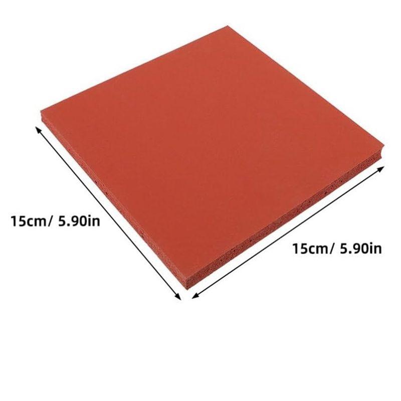 AEE4-Silicone Heat Press Mat Pad, 3Pcs 15X15cm Silicone Pad For Heat Press Machine Flat Heat Transfers Press Replacement Pad