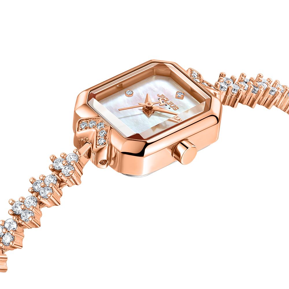 Jyullieoseu Ja-1437 Square Cubic Women'S Metal Watch