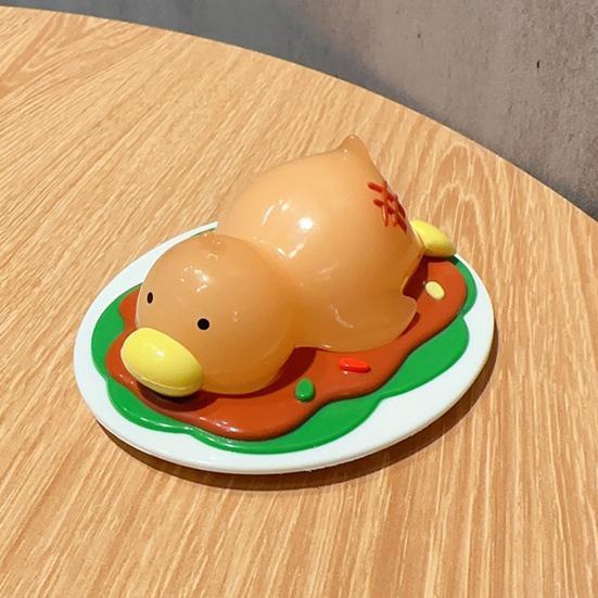 Yousheng Roast Duck Decoration Color Changing Duck Ornament with UV Sensitivity Temperature Sensitive Duck Figurine for Desk Balcony Car Dashboard