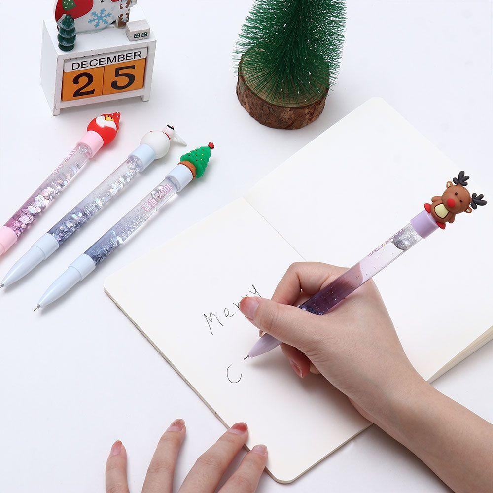 Supplies Christmas Quicksand Pen Quicksand Sequins Gel Pen Christmas Gel Pen Hand Account Pen