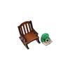2PCs/set Cute Reading Frog Miniatures Mini Small Chair Ornaments Rocking Chair Frog Models  Home