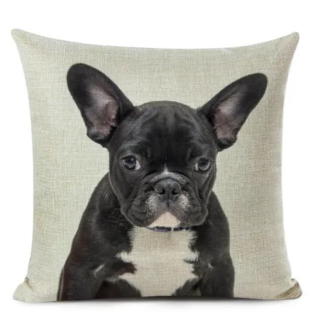 

Чехол для подушки с принтом бульдога и мопса, симпатичный чехол для подушки для офиса и дома, декоративный чехол для подушки 450mm*450mm