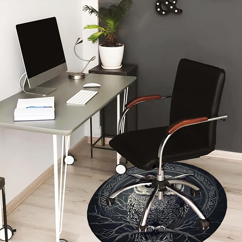 

1pc Office Carpet Chair Mats Night Owl Perfect for Decorating Office Chairs, Living Rooms, Or Bedrooms.YDT222 80cm by 80cm
