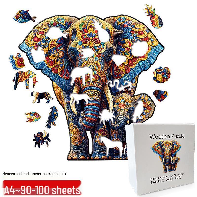Irregular Animal Dog Penguin Wooden Puzzle in Stock