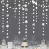 Romantic Paper Snowflake Streamer 4m Snowflake Garland  Christmas Party Ornament