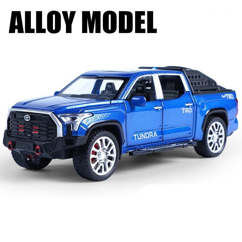 1/32 Toyota Tundra Liga Modelo de Carro Pickup Diecast & Brinquedo Metal Veículos Off-Road Modelo de Carro Simulação Som e Luz Brinquedo Infantil Presente