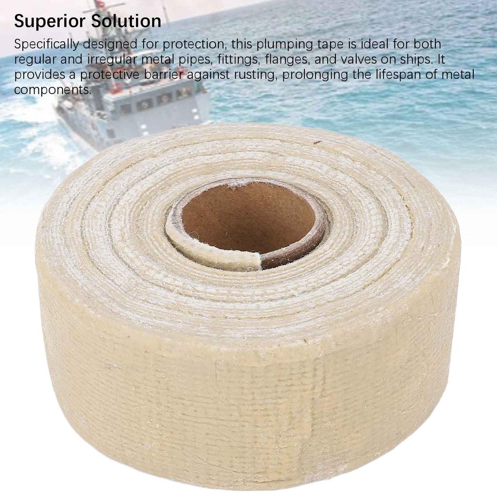 50mm X 10m Boat Plumbing Tape Long Life Flexible Boat Pipe Sealant Tape for Yachts Boats Metal Pipe Flange Valves