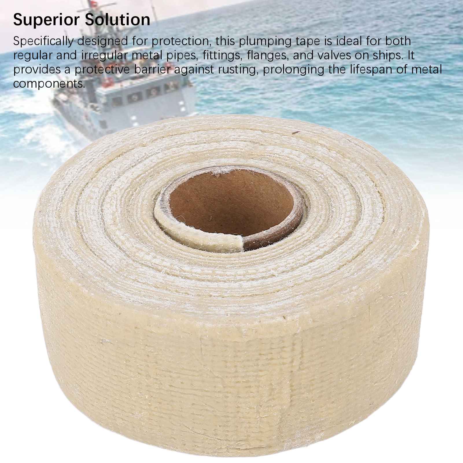 

50mm X 10m Boat Plumbing Tape Long Life Flexible Boat Pipe Sealant Tape for Yachts Boats Metal Pipe Flange Valves