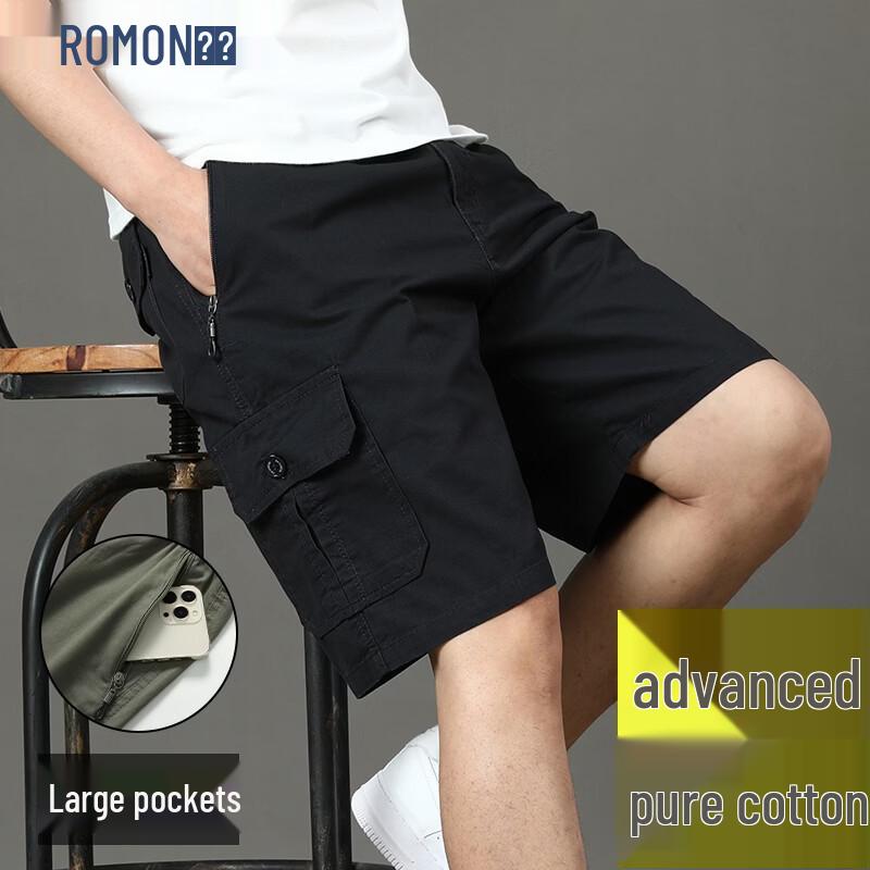 ROMON Men s Summer Loose Fit Cargo Beach Shorts 5XL
