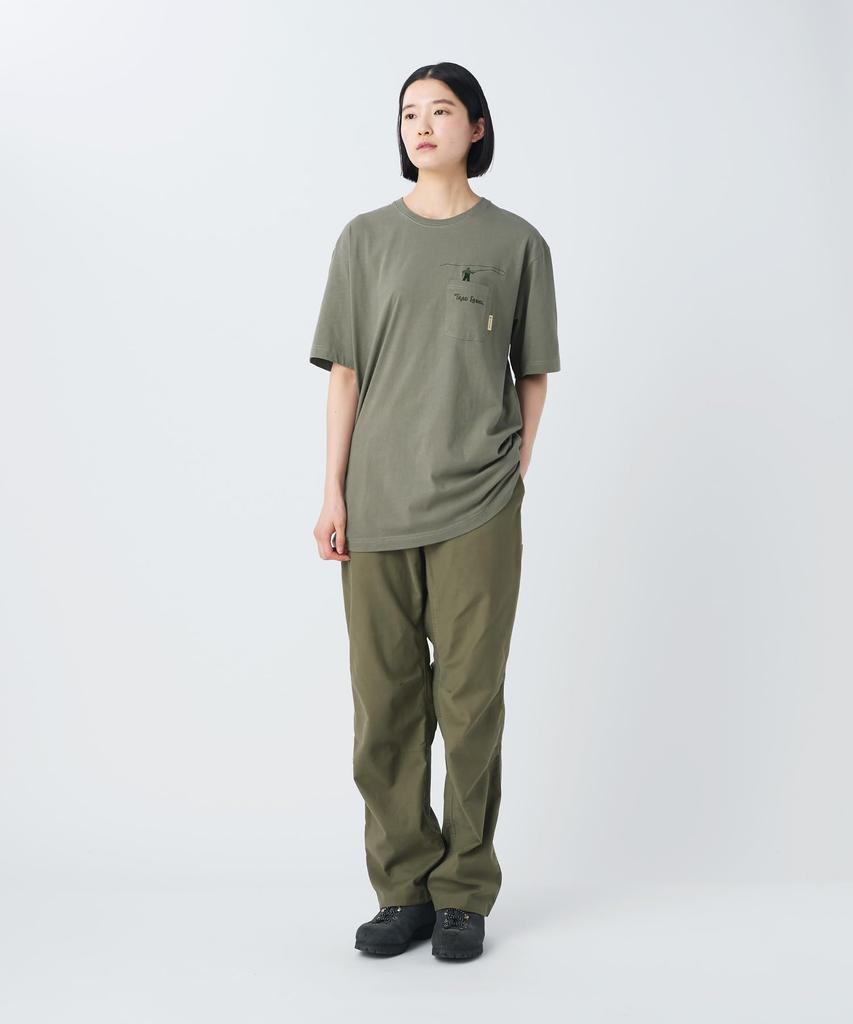 Trad Label Cast Light Short Size Light Olive [Snow Peak] T-Shirt SPTL-TS-26SU903 T-shirt, Sleeve, Men's/Women's, M,