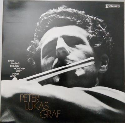 LP Record PETERLUKAS GRAF  Spielt Werke Fr Soloflote P235 CLAVES Switzerlan Classical Used