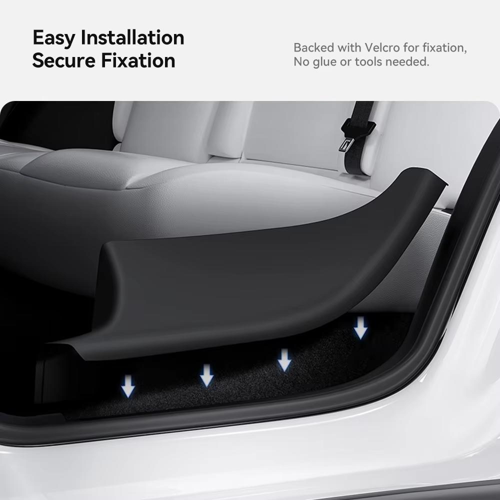 YZ For Tesla Model Y Juniper Rear Door Sill Protective Pad Cover Guards Threshold Bumper Strip Sill Car Accessories
