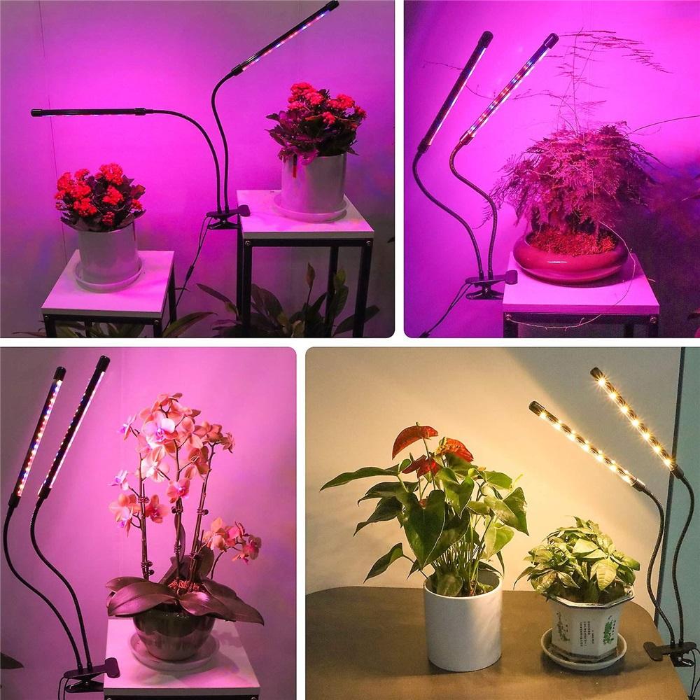 Grow Lights For Indoor Plants 20w,  360adjustable Gooseneck Plant Grow Light With Table Clip, 3 Light Modes & 9 Bright Levels