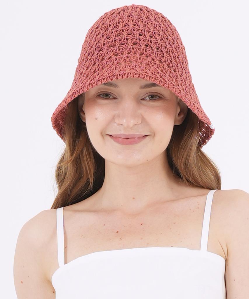 THE-ABON Beach Massed Sun Bucket Hat Black