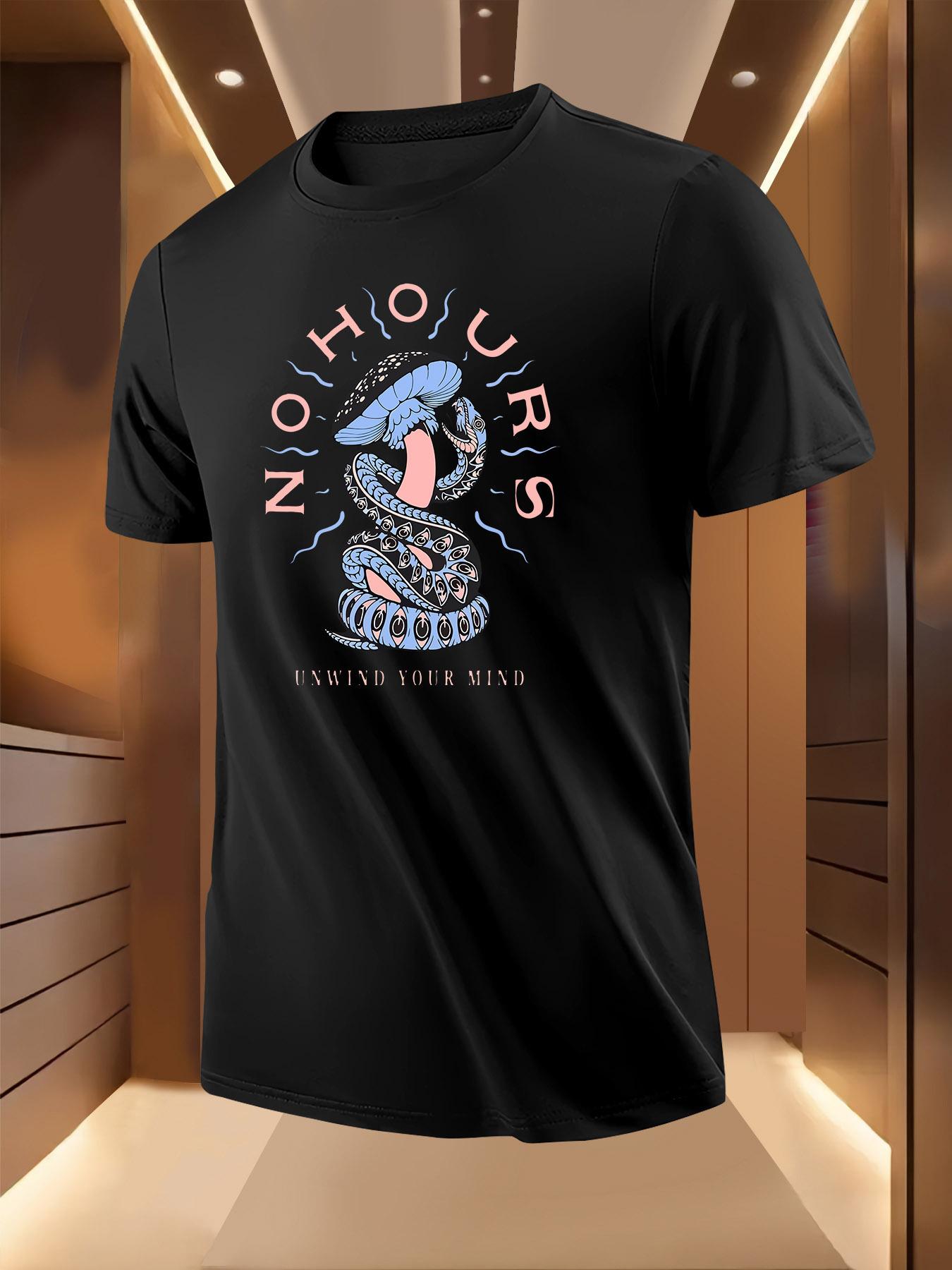 No Horses Graphic Tshirt - Vibrant Snake Mushroom Design XXXL