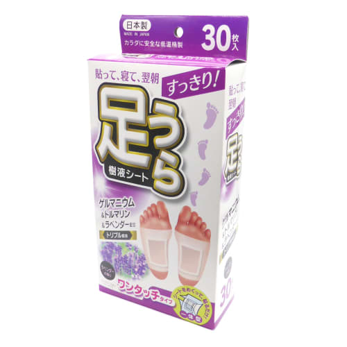 T.H.T. Refreshing Foot Sap Sheets, One-Touch Type, Lavender Scent, Made In Japan, 30 Sheets