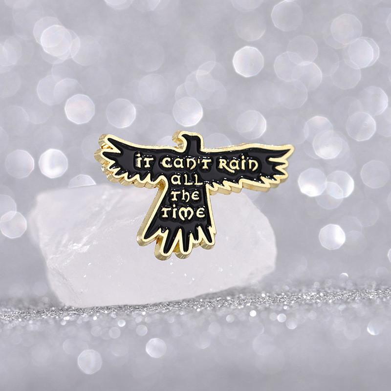 Eye-catching Colorful Eagle Bird Shaped Pin Charming Alloy Brooch For Men And Women