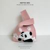 Cute Panda Casual Tote Bag: Trendy, Versatile, Polyester Knit Handbag for Women