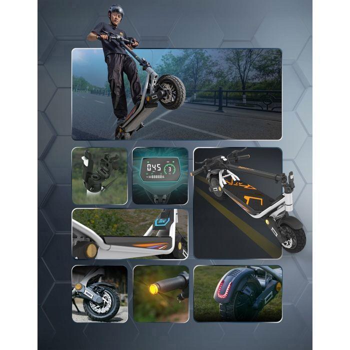 Scooter électrique KuKirin A1 - 10 pouces - 1000 W - 48 V - 13 Ah - Pliable - Vitesse maximale 45 km/h.