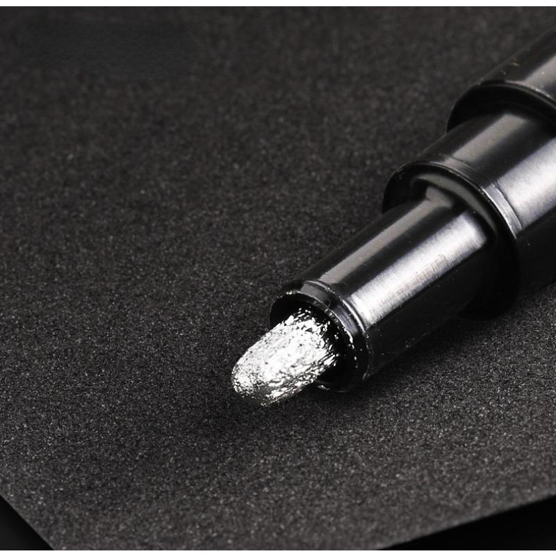 Ηλεκτρομεταλλευτικός καθρέφτης Silver Paint Εγχειρίδιο επισκευής Επιχρωμιωμένο μεταλλικό αδιάβροχο ελαστικό κεραμικό Εγχειρίδιο DIY Touch-up Paint 0,7mm/1mm/3mm Μύτη στυλό