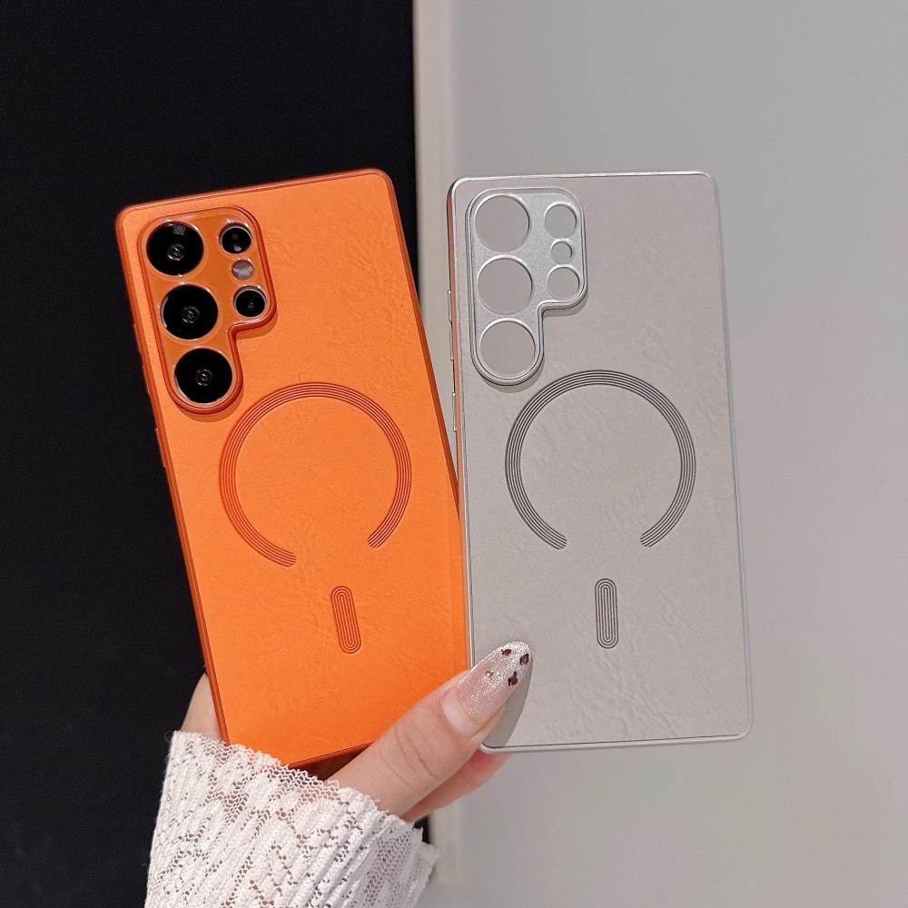 Luxury Leather For Magnetic Case For Samsung Galaxy S24 S25 S26 Plus Ultra S24 S25 FE S25 Edge Slim Shockproof Protective Cover