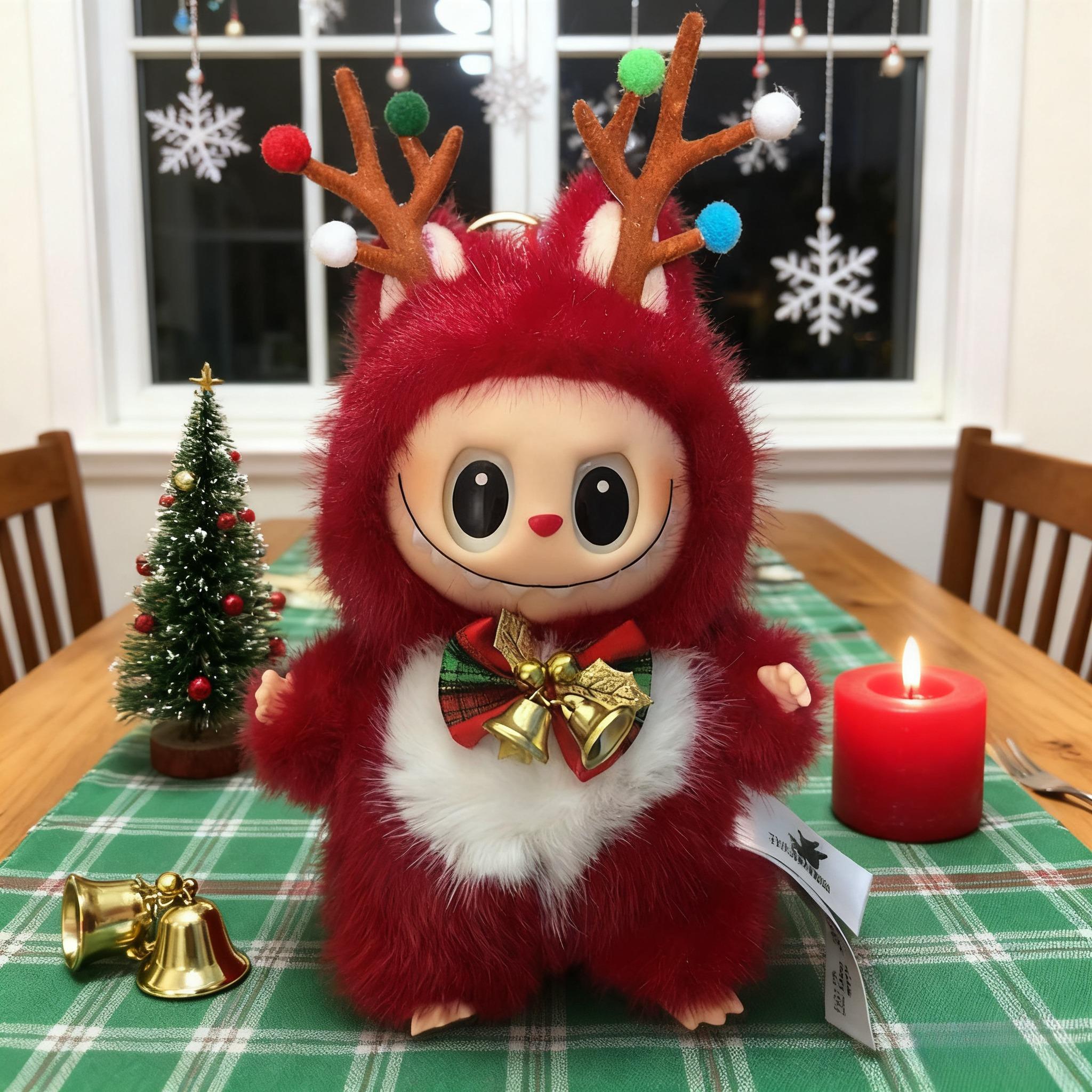 

Christmas reindeer plush toy plush toys, rainbow cloth blind box, plush toy bag, keychain