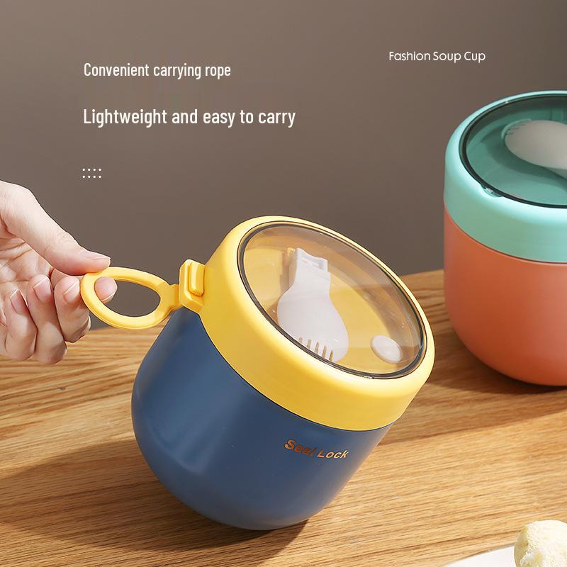 304 Edelstahl Isolierte Haferflocken- & Joghurt-Schüssel - Tragbarer Frischhalte-Lunch-Behälter