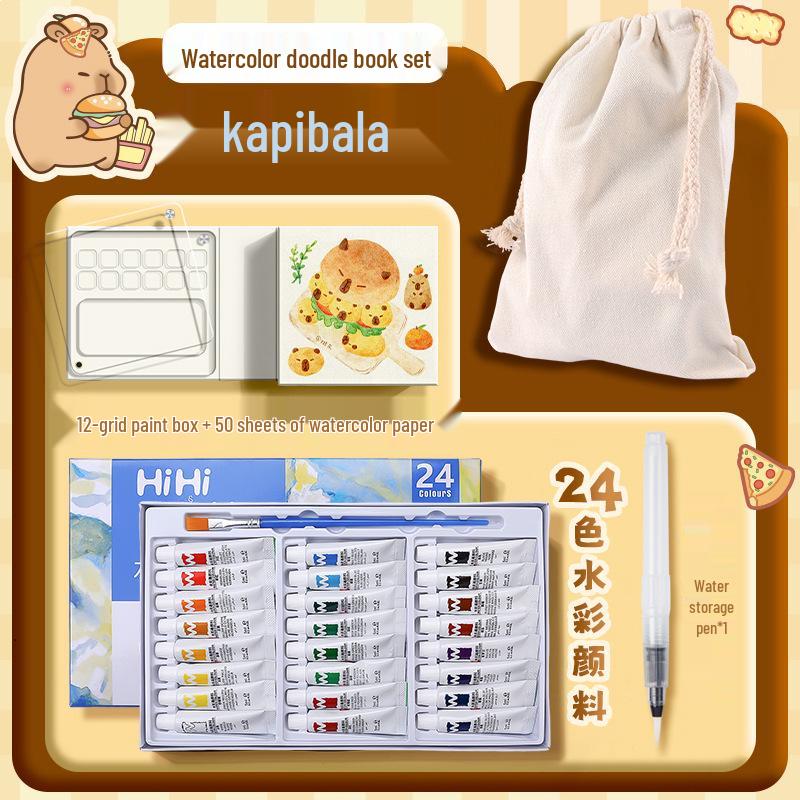 Moyu Watercolor & Acrylic Travel Sketching Set: Portable Palette, Drawing Board, and Book for Painting and Sketching.