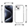 For iPhone 15 Case Hybrid Acrylic+TPU 3-in-1 Transparent Phone Cover