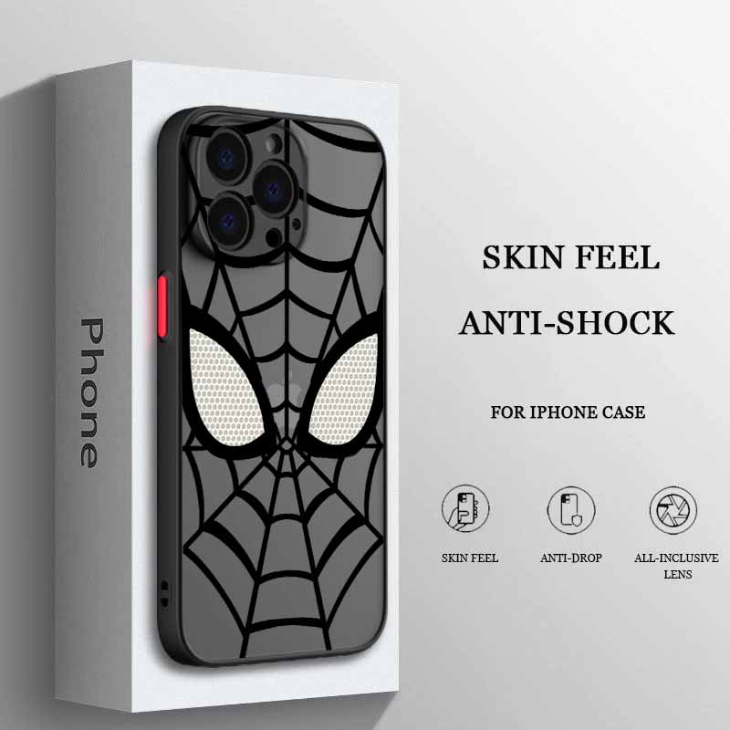 

Логотип Людина-павук Залізна людина Для iPhone 17 Air 16E 16 15 14 13 12 11 8 7 mini Pro Max Plus Матовий напівпрозорий м який чохол для телефону iPhone 15 Plus