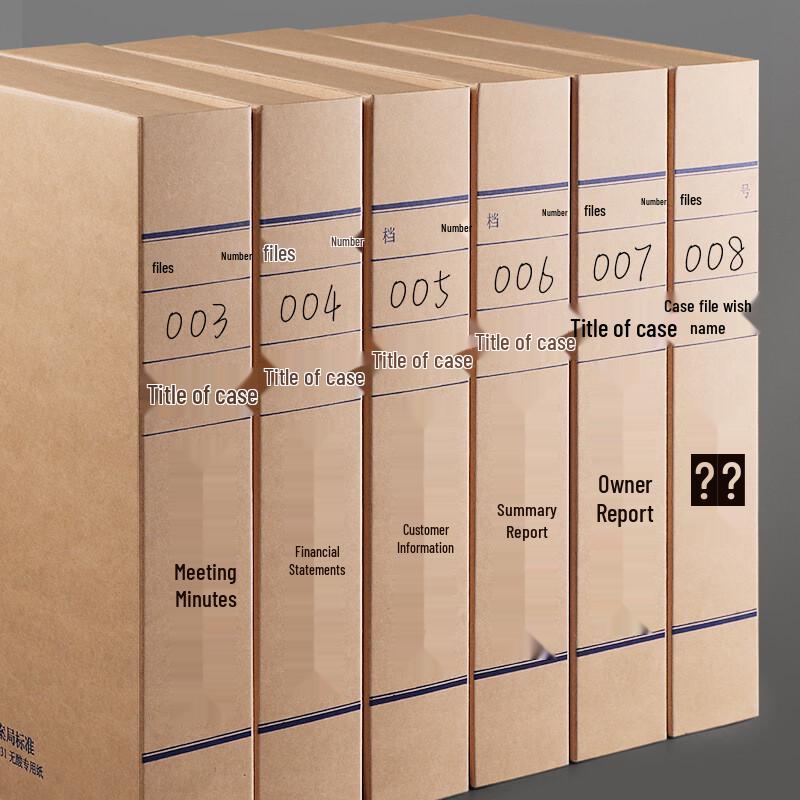 LC-D04 Kraft Paper A4 Archive File Box