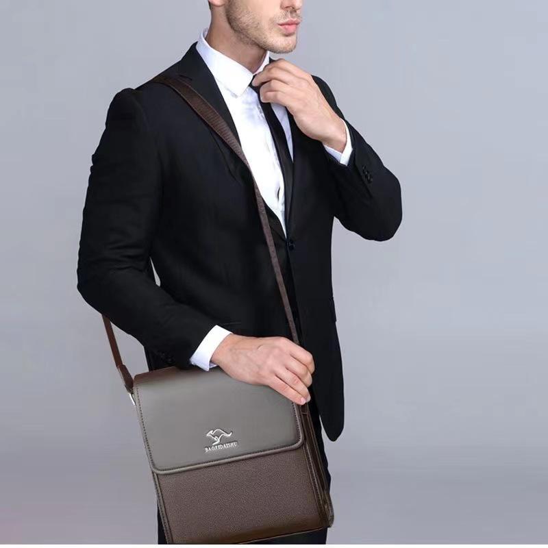 Sac bandoulière pour homme en cuir PU - Affaires Décontracté, Élégant, Polyvalent et Léger de Luxe pour le Voyage