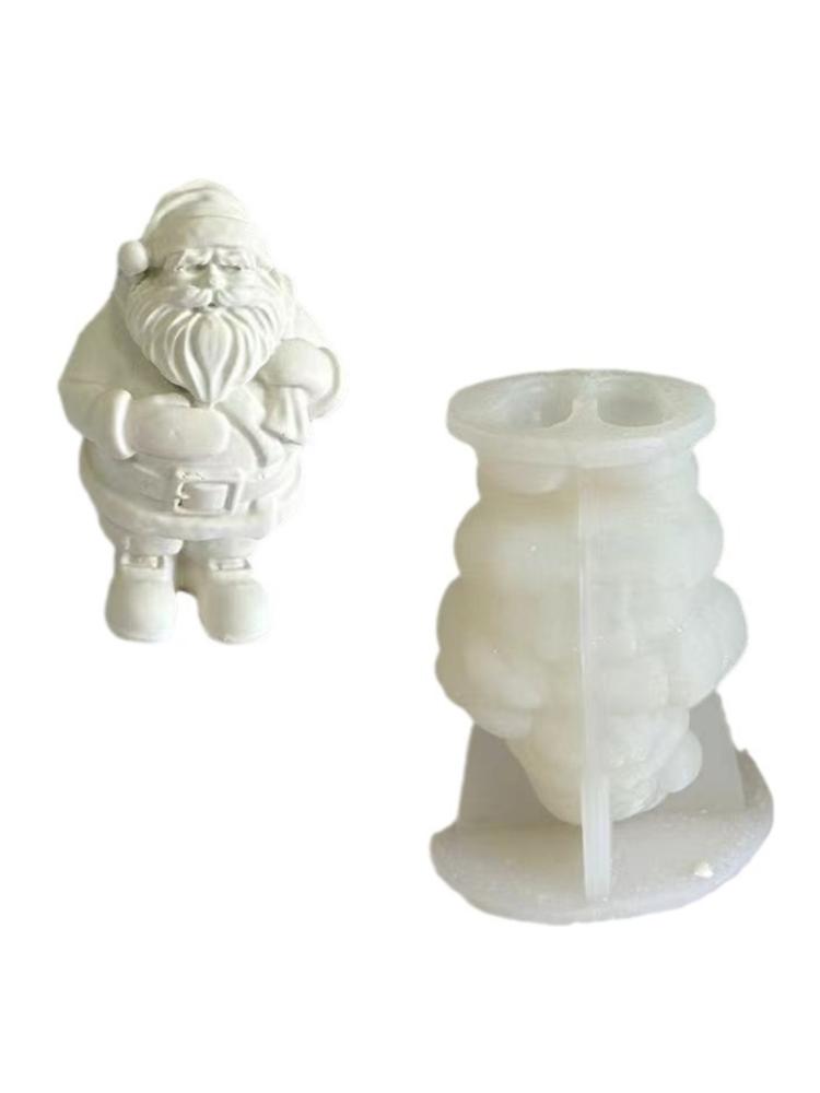 Santa Claus Silicone Molds Epoxy Resin Mold  Scented Candle Mold Christmas Ornament Making Tool for Making Crafts