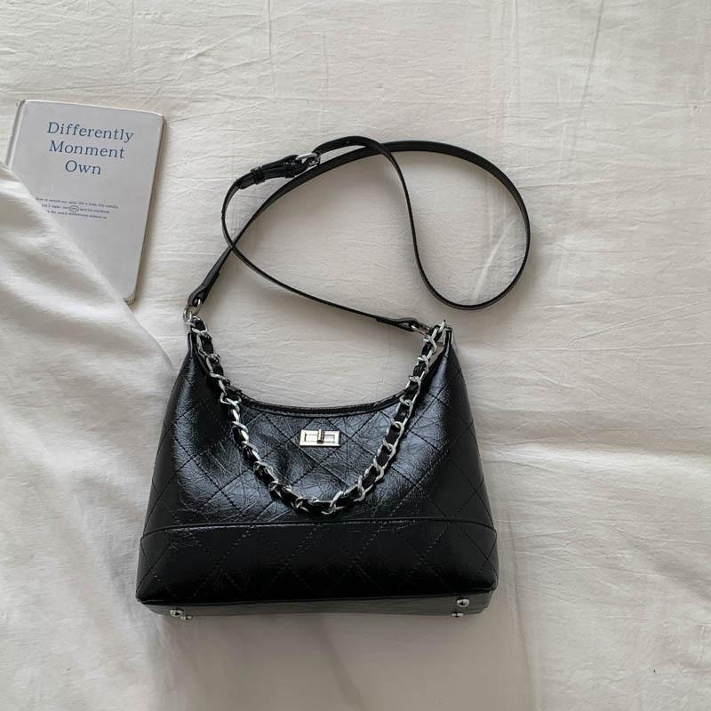 IELGY Ladies Messenger Bag Diamond Embroidery Thread Fashionable All-Match One-Shoulder Armpit Bag